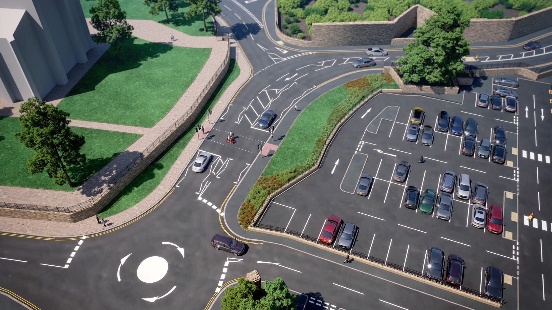 At Lower Kirkgate and Bank Bottom, which will be realigned to provide a smoother and faster route with no need for a right turn across traffic when travelling northbound. We’re adding a filter for Cripplegate too, to keep southbound traffic moving. There will be a new crossing on Lower Kirkgate so people can cross the road safely.